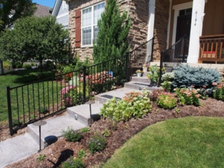 aluminum railing installation for outdoor steps in Cincinnati