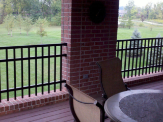 installing metal railing on deck in Cincinnati