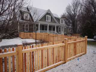 wood fence installation around Cincinnati