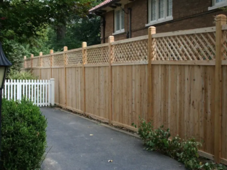 install a cedar fence with a lattice top around Cincinnati