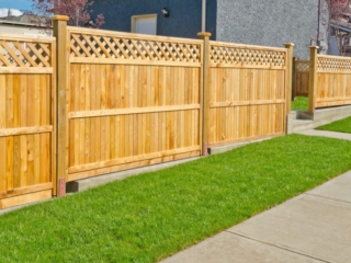 Residential wooden fence with a natural finish in Cincinnati, OH, installed by Amerifence